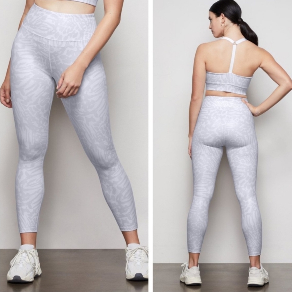 GOOD AMERICAN Icy Leopard Legging Foil White‎ Size 6 (3XL)